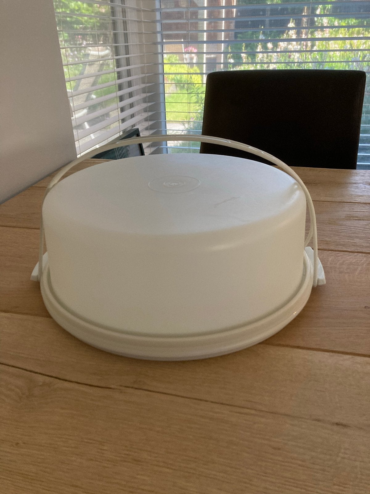 Tupperware Taart Bewaardoos met Handvat - Wit (Ø33cm), Ophalen of Verzenden, Gebruikt, Wit, Schaal