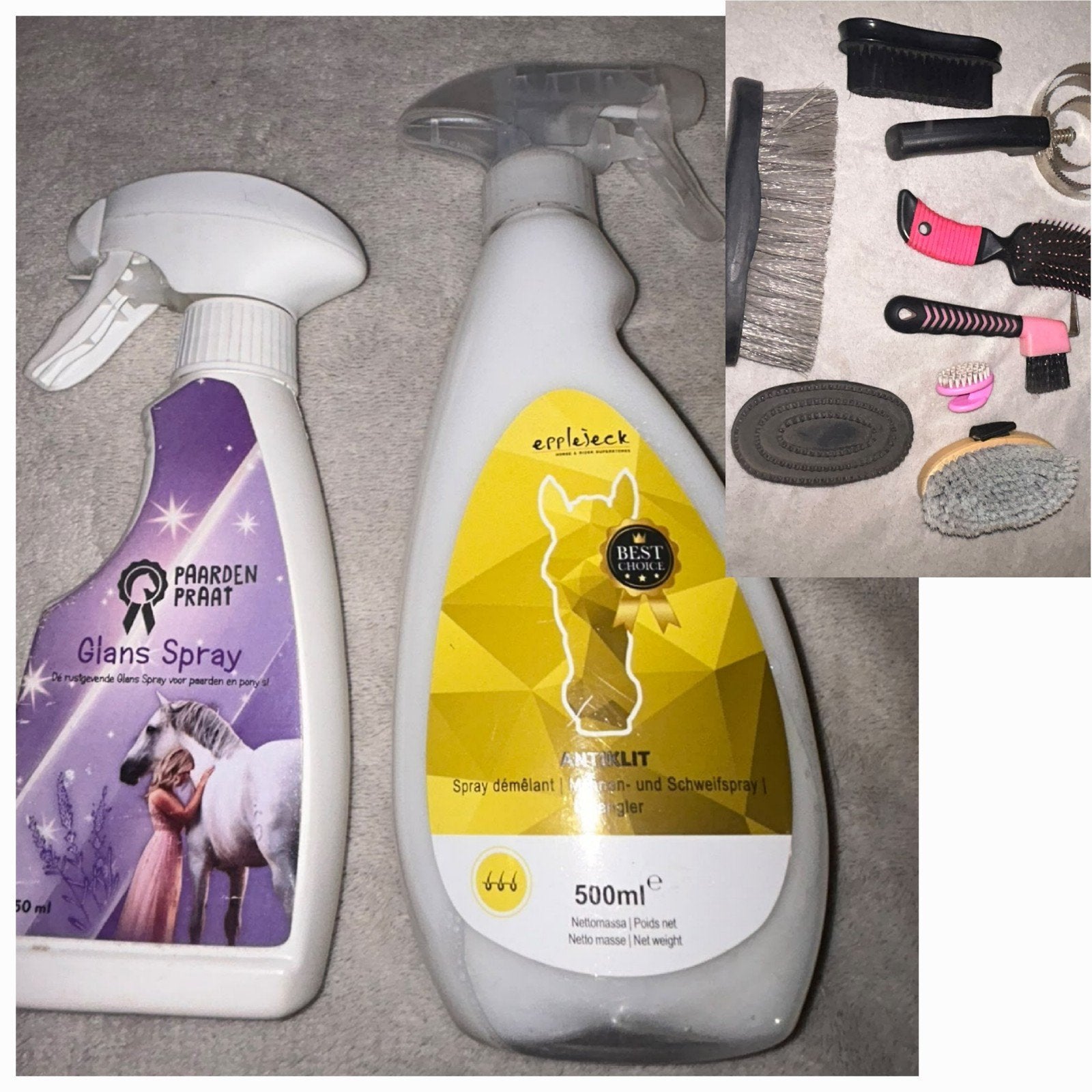 Poetsset voor pony / paard, Ophalen of Verzenden, Gebruikt, Dressuur