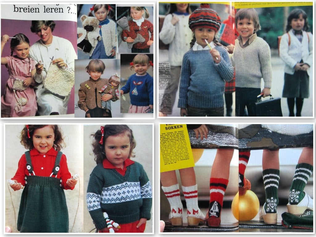 brei en haak  mooie patronen voor kinderen - 4 bladen vol, Verzenden, Gebruikt, Breien of Haken, Patroon of Boek