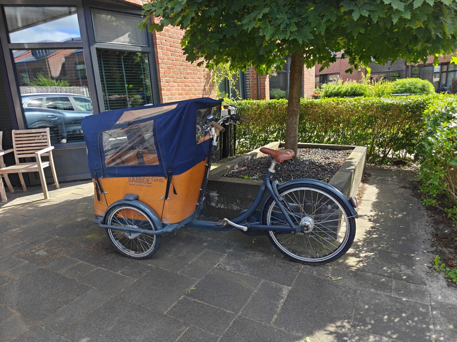 Babboe curve bakfiets (niet elektrisch) incl accessoires, Fietsen en Brommers, Fietsen | Bakfietsen, Ophalen, Gebruikt, 4 kinderen of meer