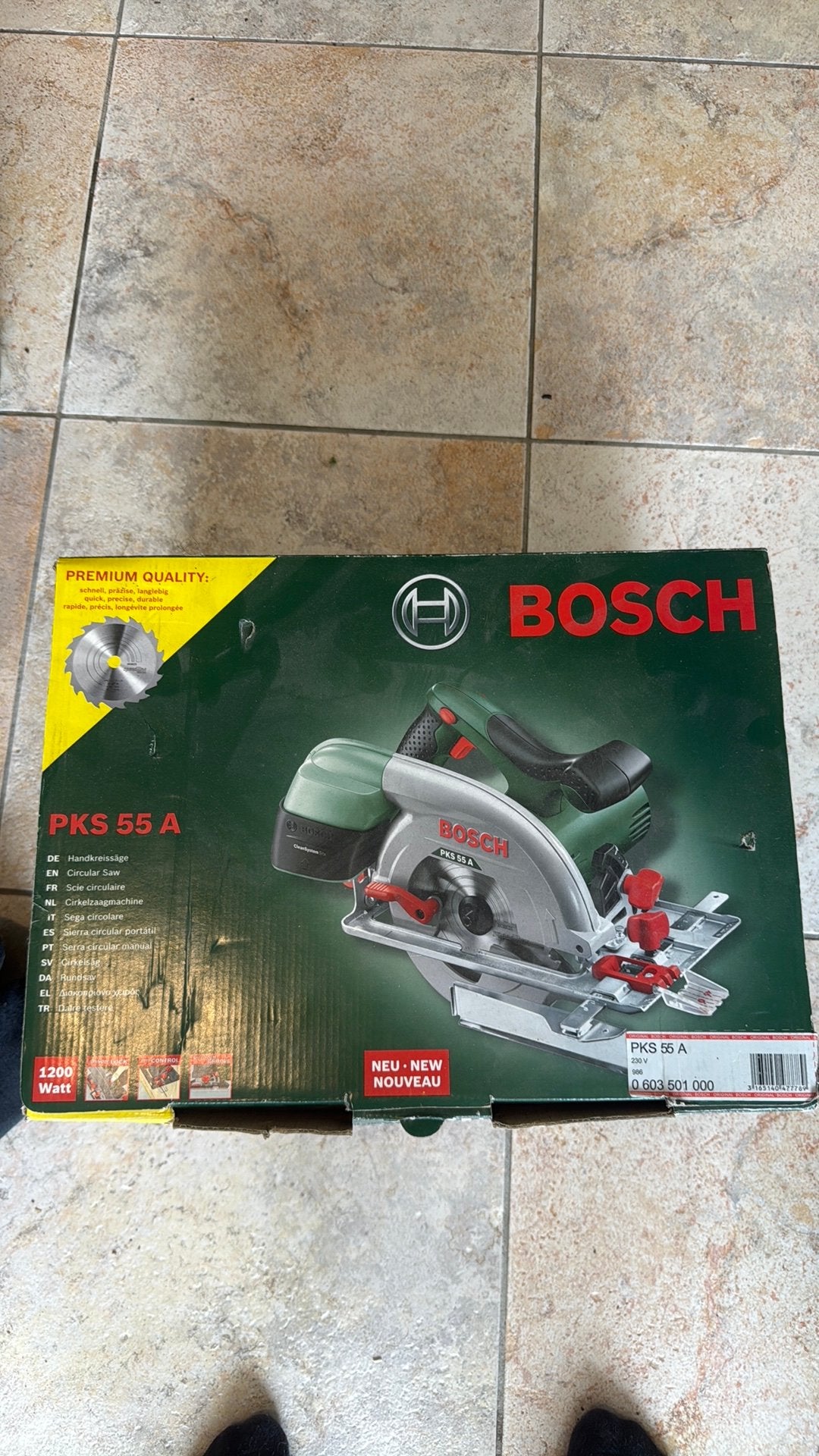 Bosch Hand cirkelzaag - PKS 55 A, Verzenden, Zo goed als nieuw, 1200 watt of meer, Overige typen