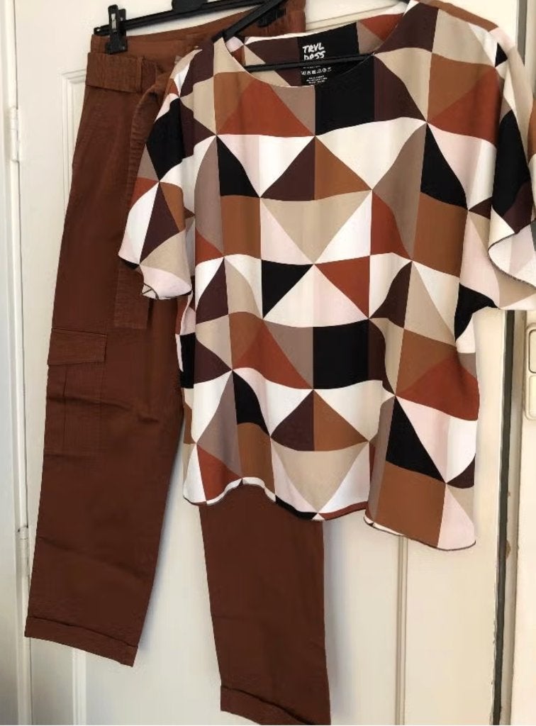 Trvl Drss prachtige oversized top blouse mt M, Maat 38/40 (M), Overige kleuren, Zo goed als nieuw, Trvl Drss