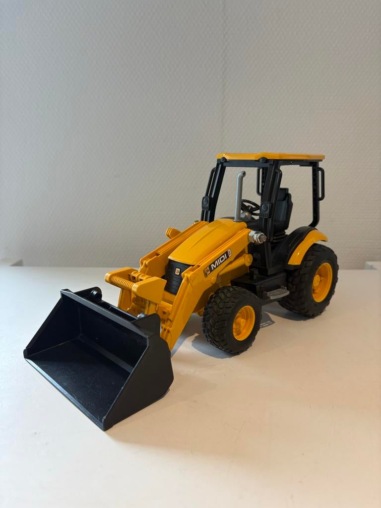 Bruder JCB MIDI Speelgoed Graafmachine - Geel, Ophalen of Verzenden, Zo goed als nieuw, Tractor of Landbouw, Overige merken
