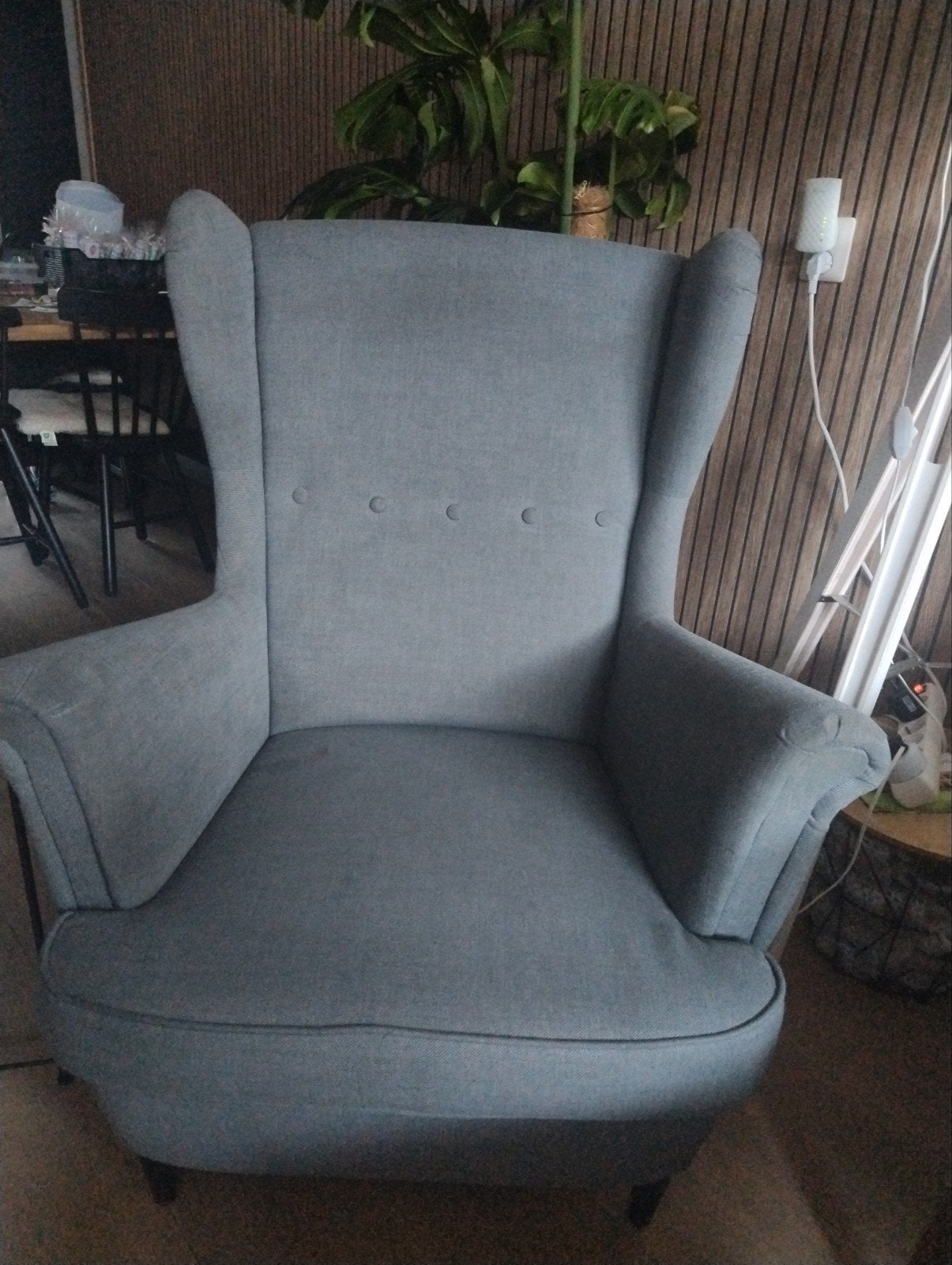 Gratis! Ikea Strandmon fauteuil grijs - Gebruikt, Huis en Inrichting, Fauteuils, Ophalen, Modern, Klassiek, Gebruikt, 75 tot 100 cm