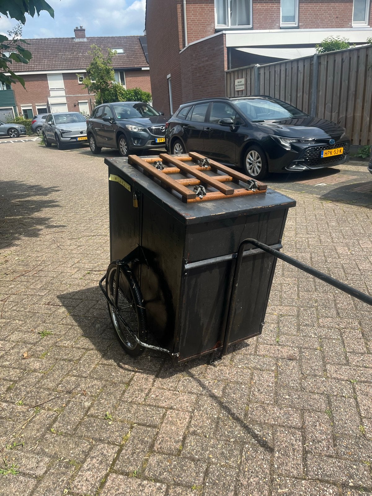 Stevige fietskar voor vissen of bagage, Fietsen en Brommers, Fietsaccessoires | Aanhangers en Karren, Ophalen, Gebruikt, Bagagekar