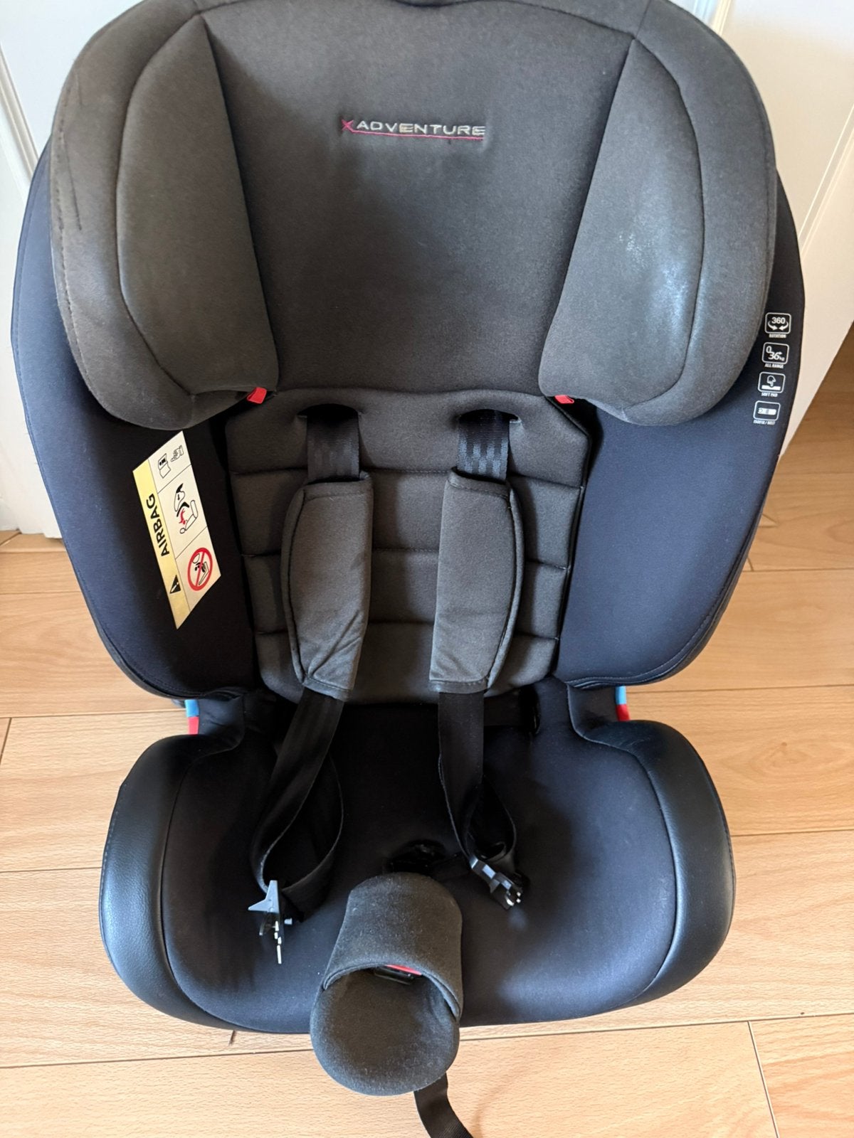 X-Adventure autostoel, 0-36 kg en 360 graden draaibaar, Overige merken, 9 t/m 18 kg, Ophalen of Verzenden, Zo goed als nieuw