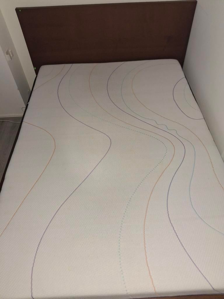 MALM
bedframe met mattras 140x200, Ophalen, Bruin, Tweepersoons, 140 cm