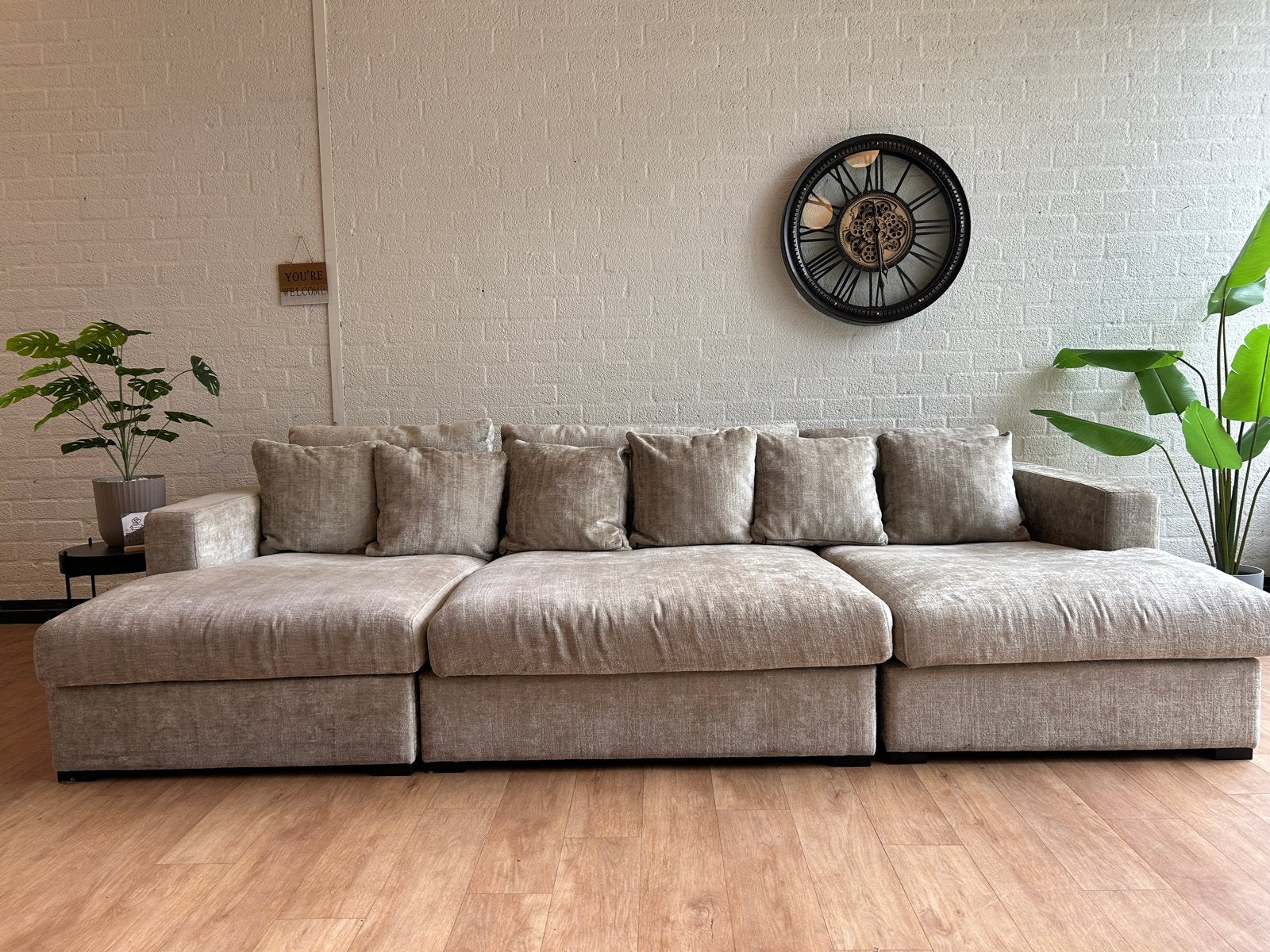 PRACHTIGE Zitbank Florence lounge XL - Showroomstaat, 100 tot 125 cm, 300 cm of meer, Ophalen of Verzenden, Zo goed als nieuw
