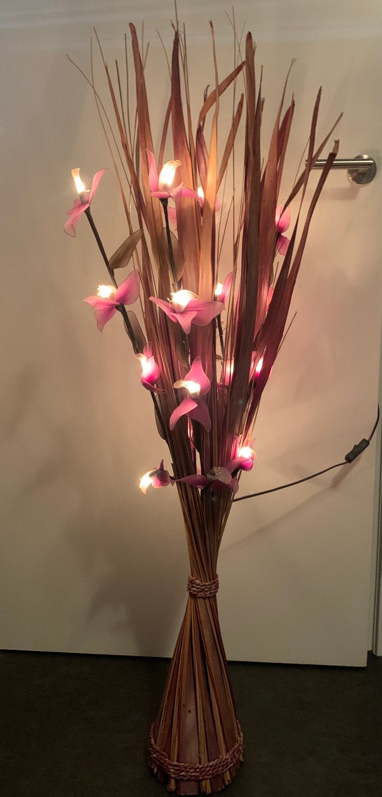 Sfeerlamp met zijdebloemen, Ophalen, Zo goed als nieuw