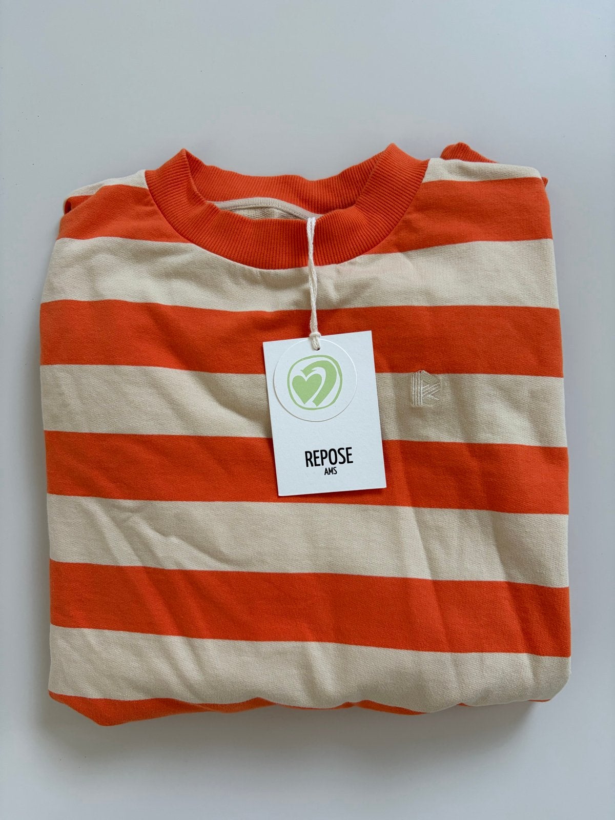 REPOSE AMS Sweater - Oranje/Beige gestreept, Ophalen of Verzenden, Nieuw, Maat 36 (S), Oranje