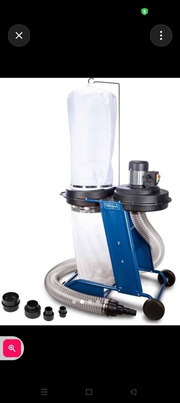 Scheppach Afzuiger / Ventilator voor werkplaats, Ophalen