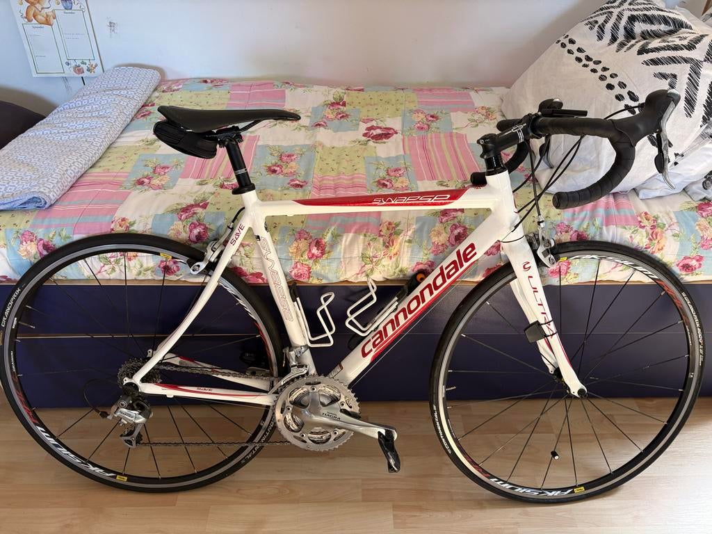 Cannondale Racefiets - Wit/Rood - Shimano Tiagra, Fietsen en Brommers, Fietsen | Racefietsen, 28 inch, Gebruikt, Heren, Aluminium