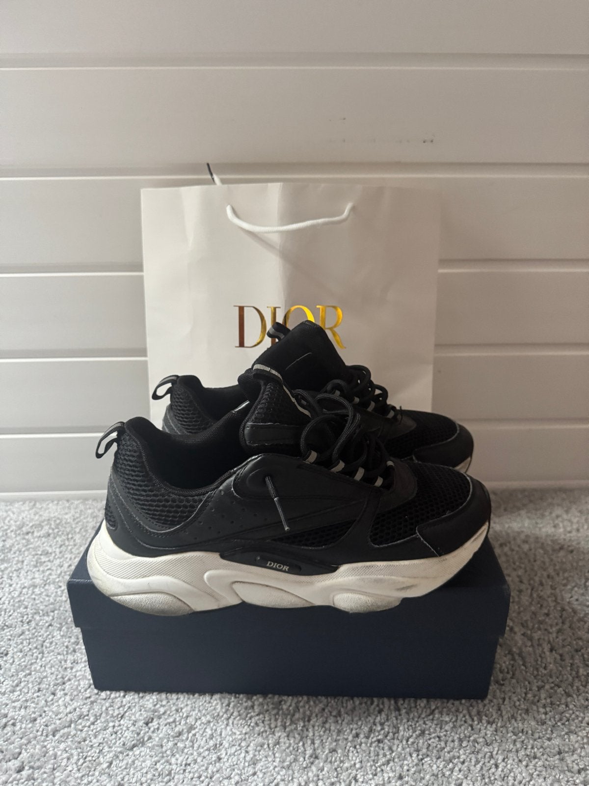 Dior B22 Sneakers Zwart Maat 44, Ophalen of Verzenden, Gedragen, Zwart, Sneakers of Gympen