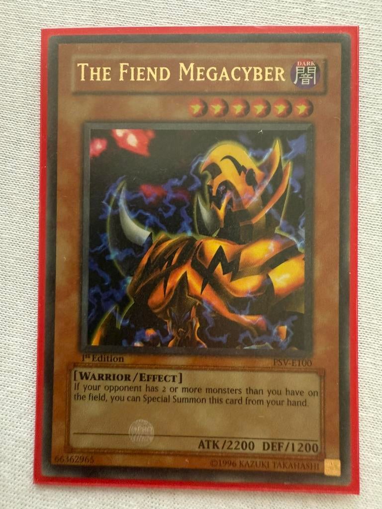 The Fiend Megacyber yugioh Ultra Rare, Verzenden, Zo goed als nieuw, Losse kaart, Foil