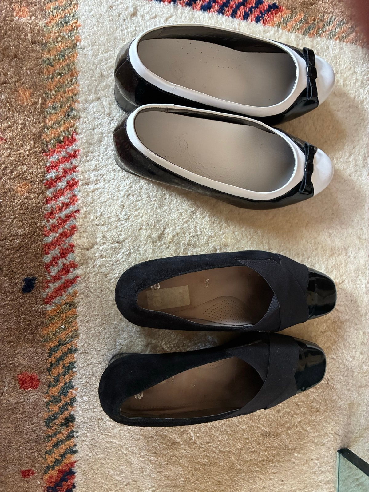 Twee paar dames schoenen, maat 39.5, zeer goede staat, Kleding | Dames, Ophalen of Verzenden, Zo goed als nieuw, Zwart, Instappers