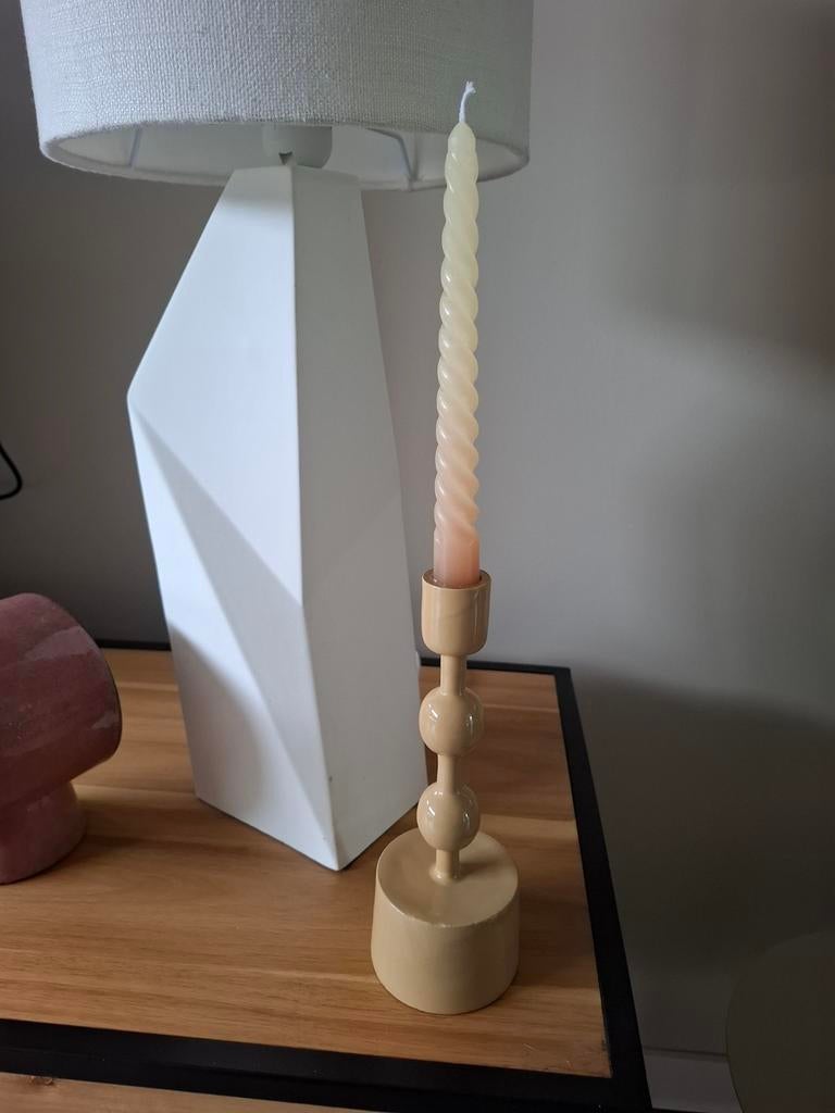 PTMD Kaarsenkandelaar - Stijlvol en Modern, Overige materialen, Beige, Ophalen of Verzenden, Zo goed als nieuw