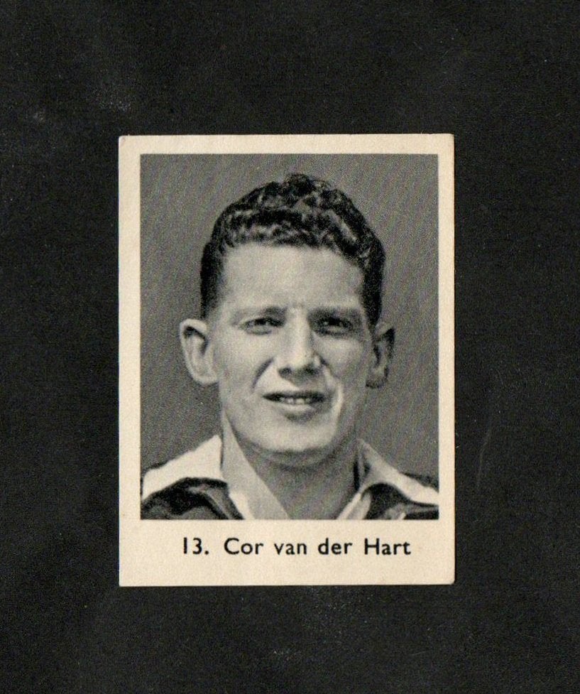 Voetbalplaatje Cor van der Hart Ajax Fortuna '54 (13)., Ophalen of Verzenden, Zo goed als nieuw