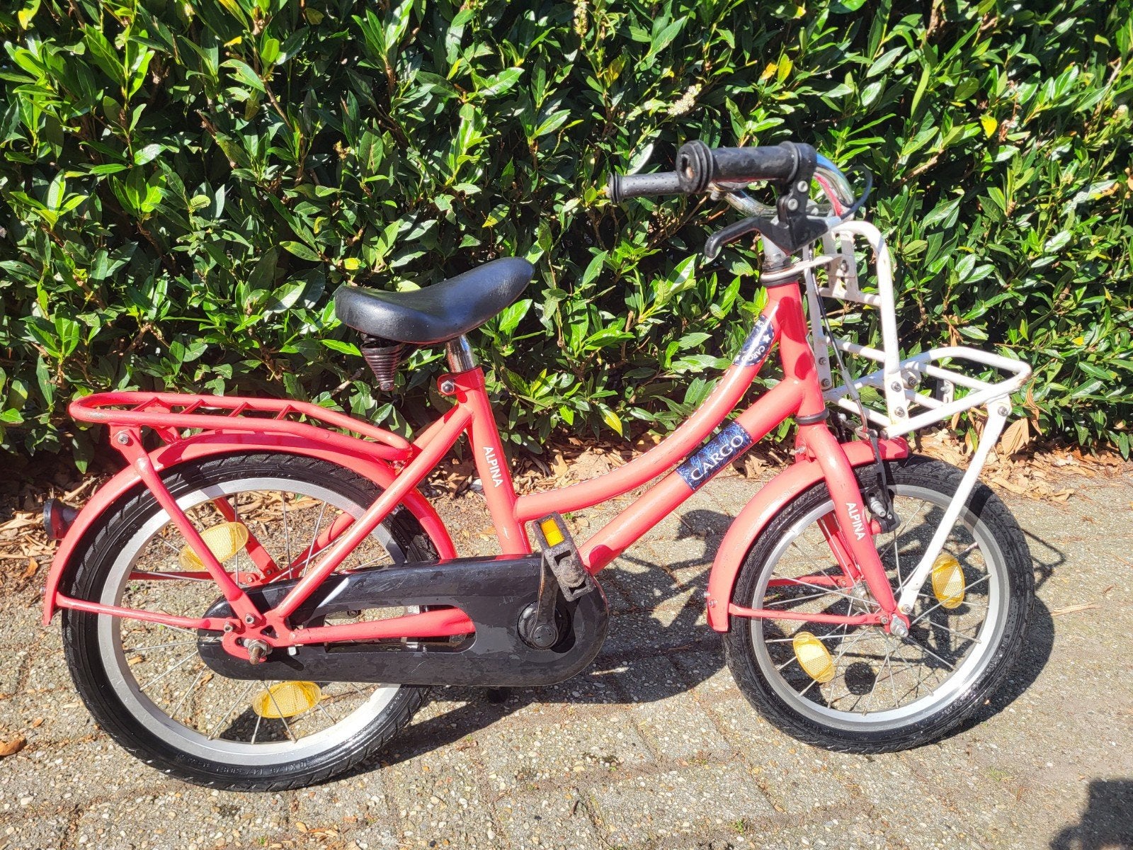 Meisjes fiets 4-6 jaar, Fietsen en Brommers, Ophalen, Gebruikt, 18 inch, Alpina Cargo