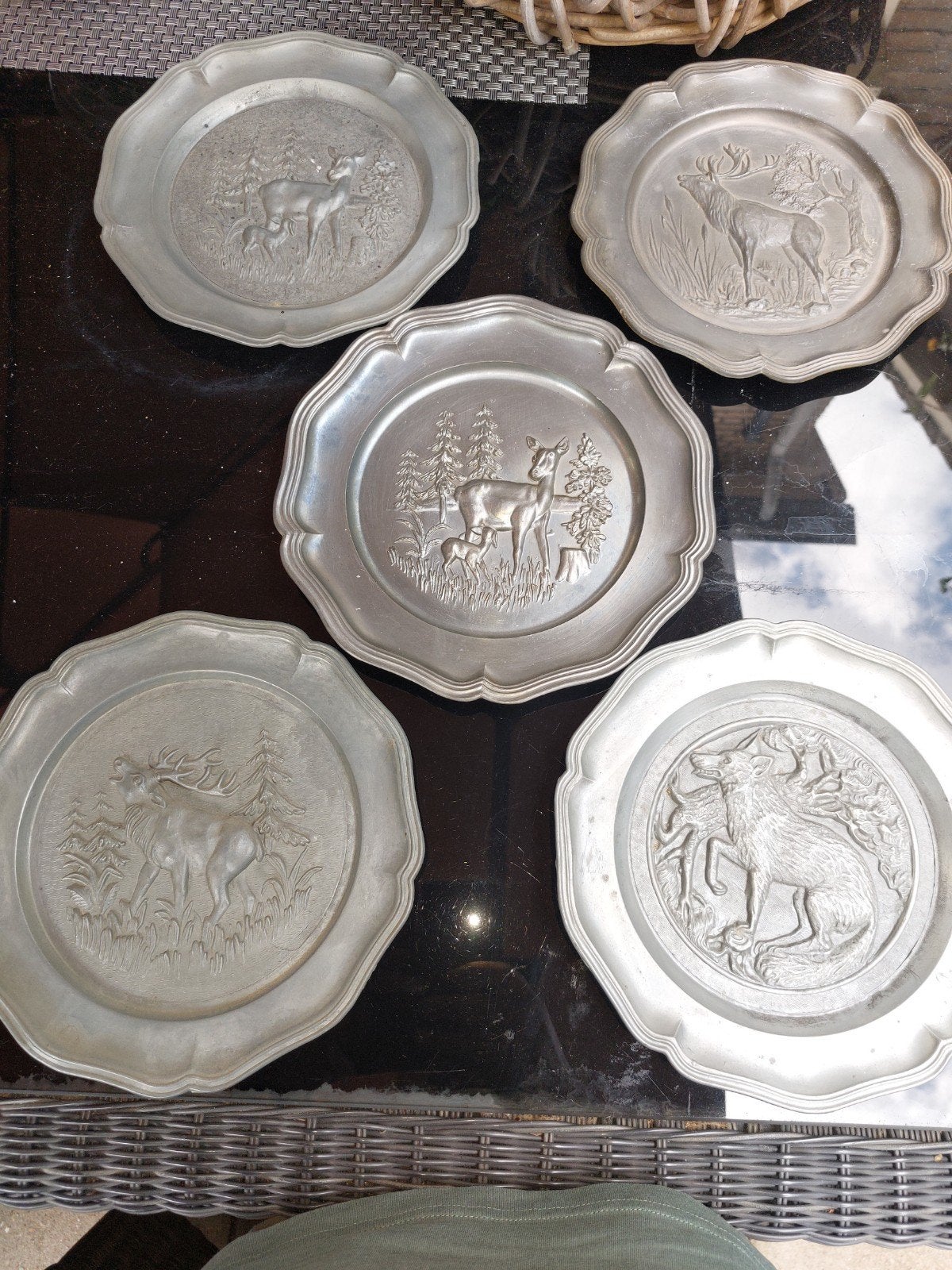 Antieke Tinnen wandborden ZIE BESCHRIJVING, Antiek en Kunst, Antiek | Tin, Ophalen of Verzenden