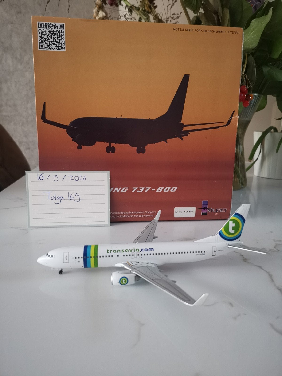 Transavia B737-800 Inflight200 IFLHS003 Reg. PH-HSW, Ophalen of Verzenden, Nieuw, 1:200 of kleiner, Overige merken
