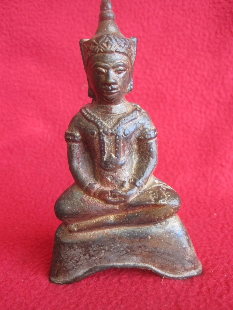 Boeddha beeldje brons, Ophalen of Verzenden, Gebruikt, Religie