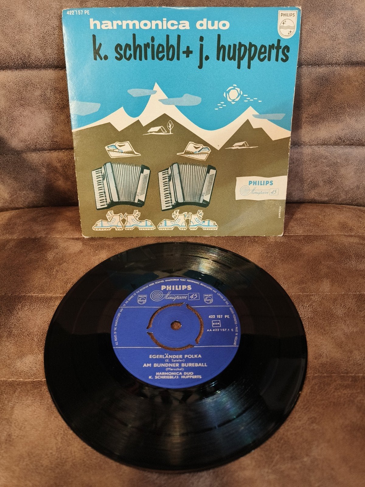 Harmonica Duo K. Schriebl + J.Hupperts - Egerländer Polka EP, Gebruikt, Wereldmuziek, Originele persing, 7 inch