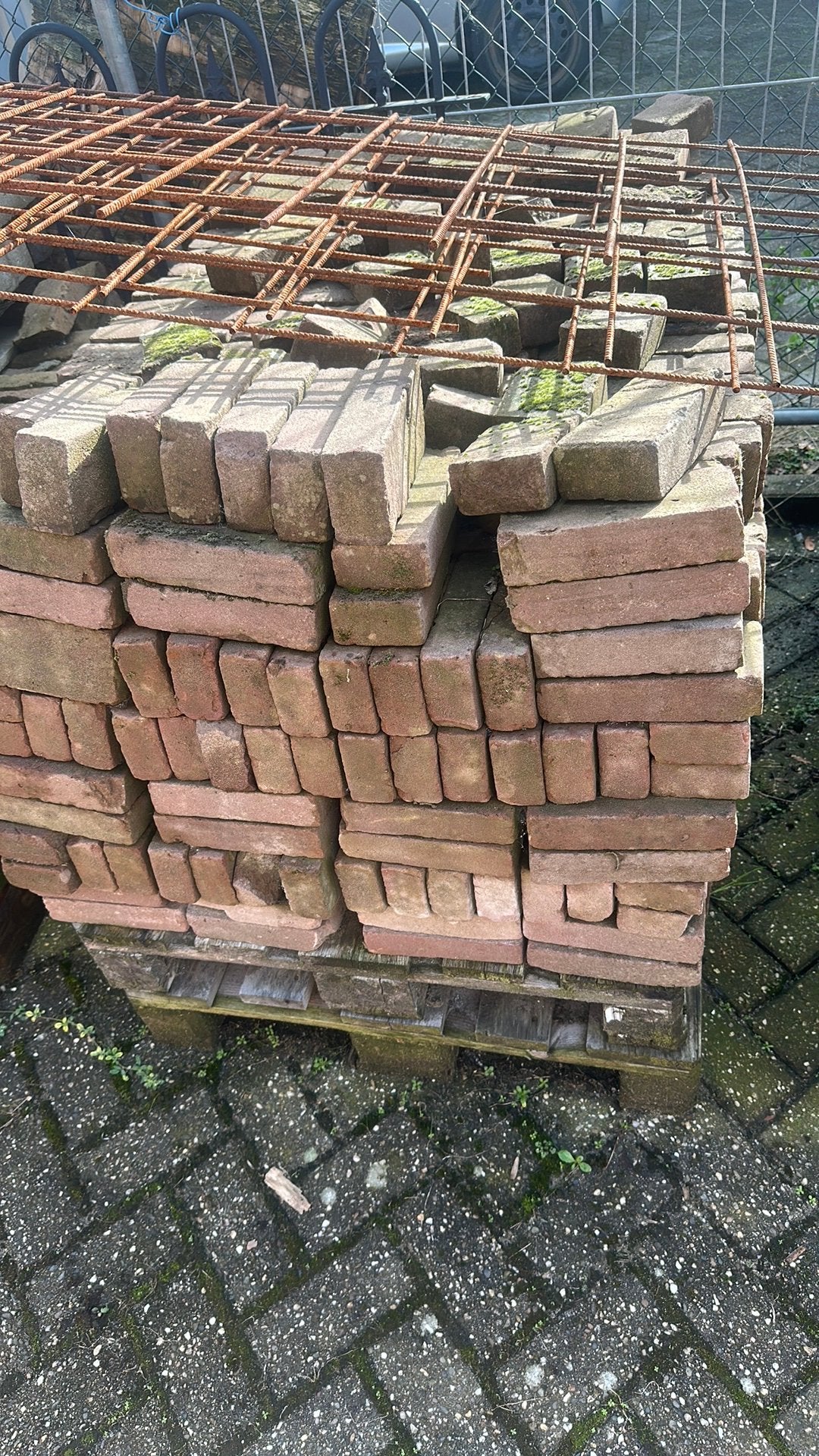 Oude waaltjes straat klinkers, Tuin en Terras, Ophalen, Gebruikt, Klinkers, Natuursteen