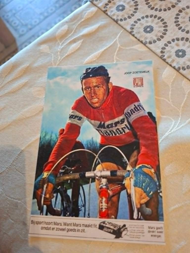 Foto (Repro) Joop Zoetemelk / Flandria-Mars, Verzenden, Zo goed als nieuw, Overige sporten, Poster, Plaatje of Sticker