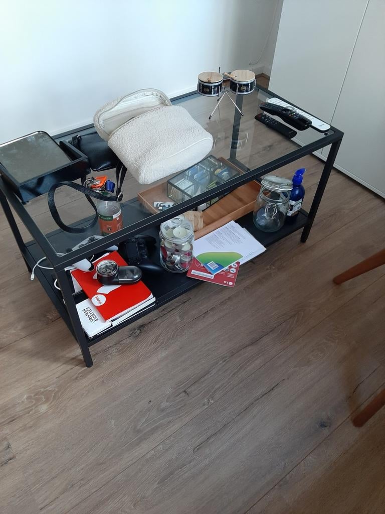Ikea salon tafel helemaal gaaf als nieuw, Minder dan 50 cm, Glas, 50 tot 100 cm, Ophalen of Verzenden
