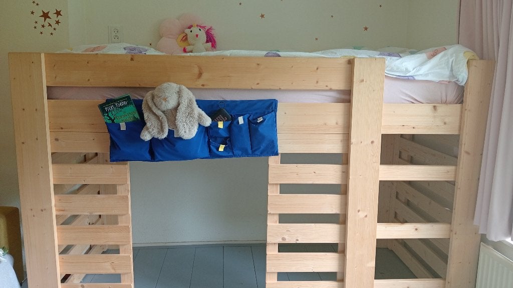 Hoogslaper blokhut halfhoog, Huis en Inrichting, Slaapkamer | Stapelbedden en Hoogslapers, Ophalen, Hoogslaper, Eenpersoons, 210 cm