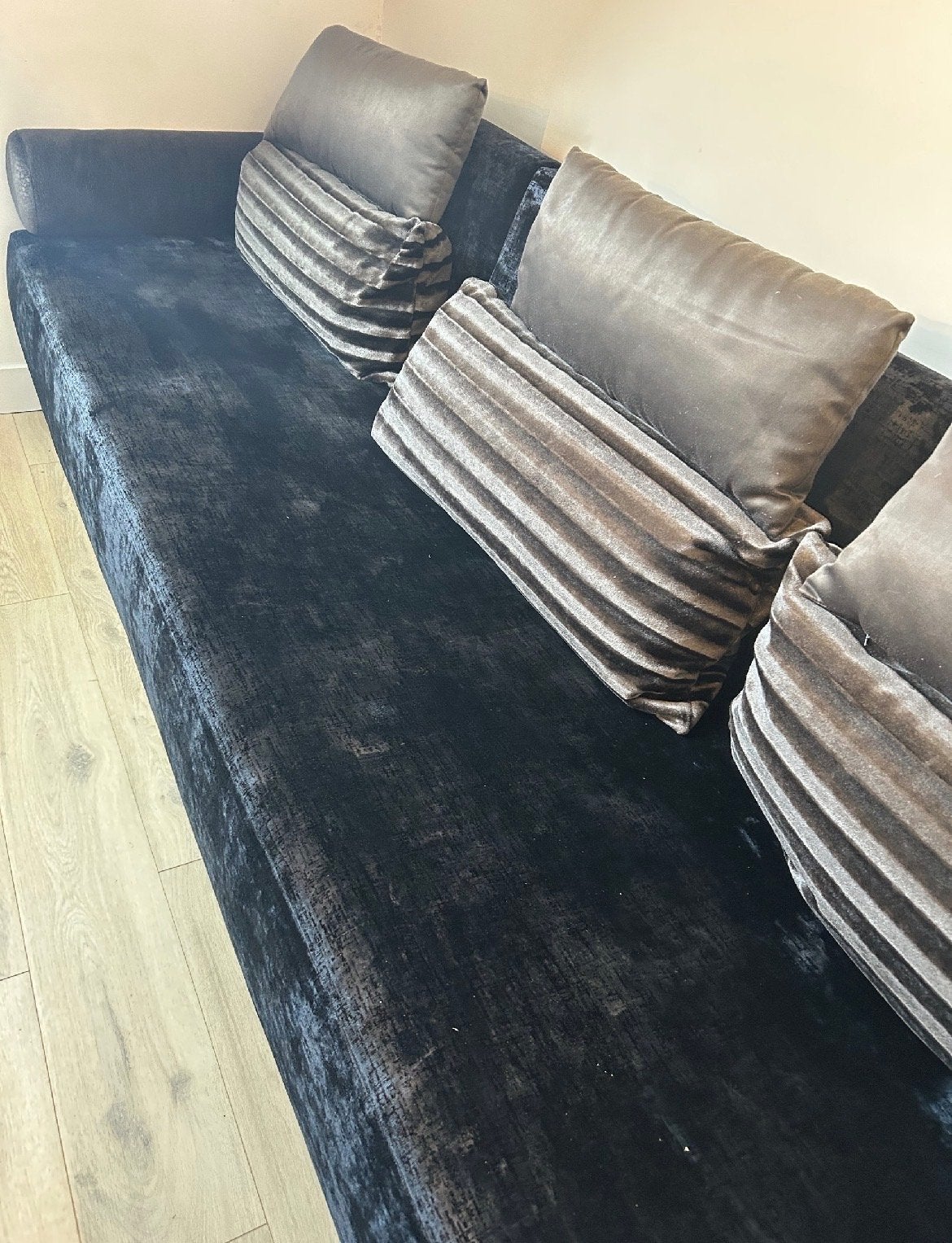 Moderne design loungebank, Huis en Inrichting, Banken | Bankstellen, Ophalen, 300 cm of meer, 75 tot 100 cm, Zo goed als nieuw