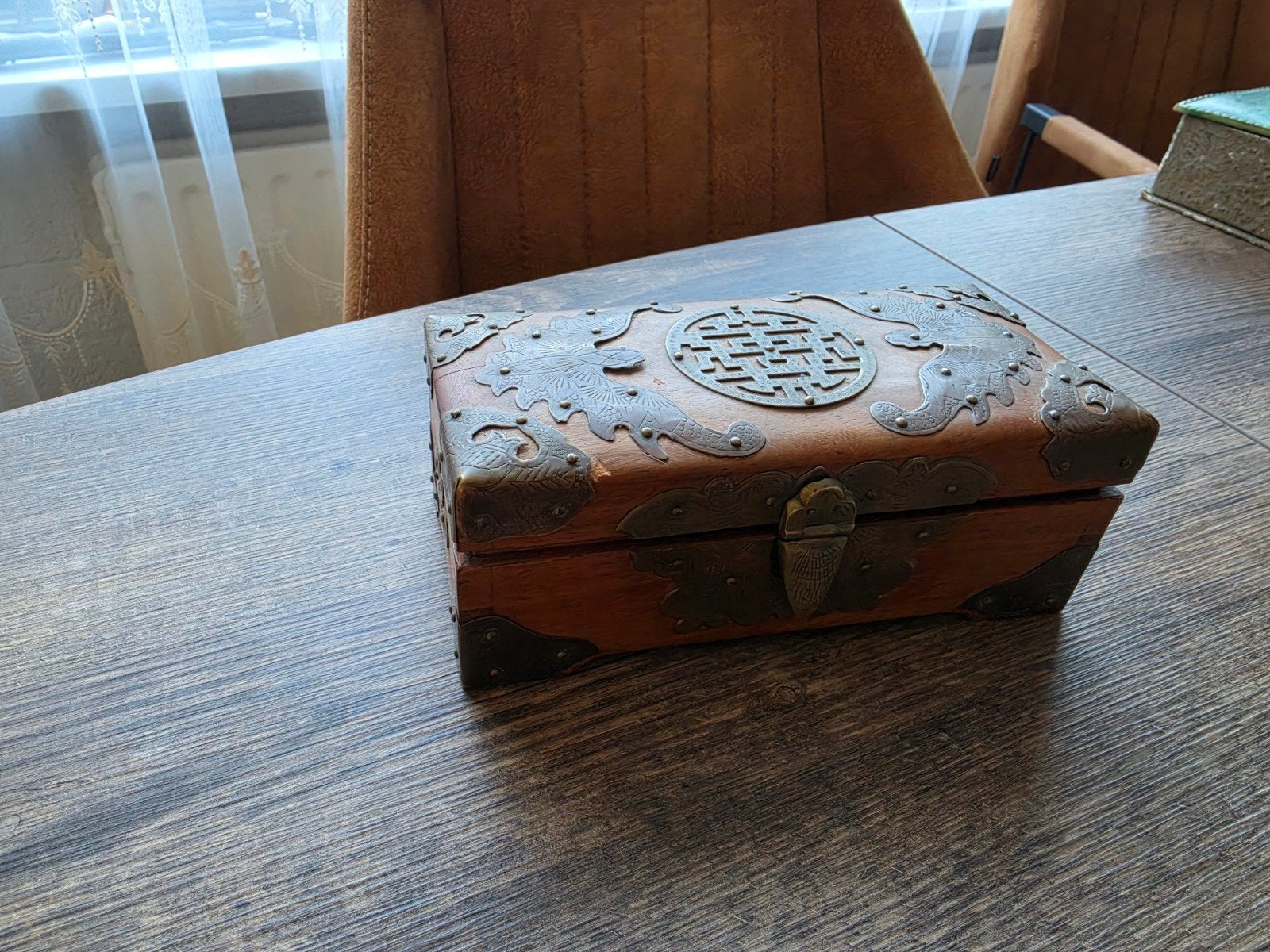 2 Chinese Vintage Sieradenkistjes met Oosterse Decoratie, Ophalen of Verzenden