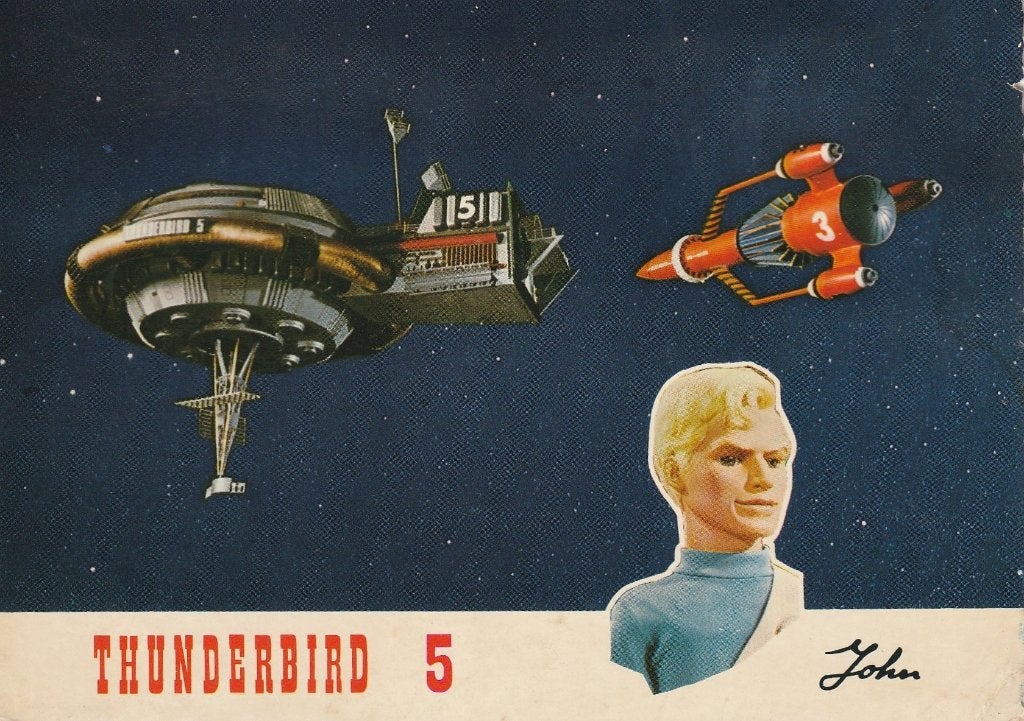 THUNDERBIRDS 5 UIT 1965 MOOIE OUDE KAART KN922, Ophalen of Verzenden, 1960 tot 1980, Ongelopen