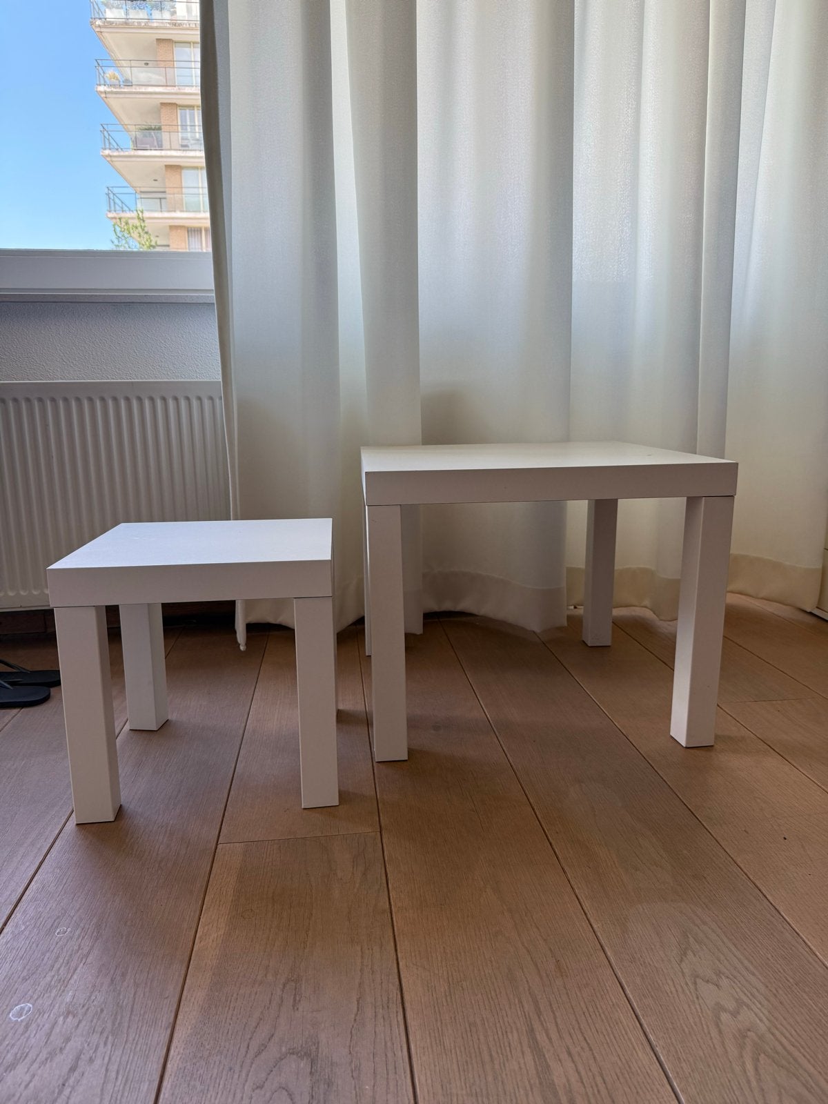IKEA bijzettafels set - wit, diverse maten, Ophalen, Vierkant, Zo goed als nieuw, 5 – 50