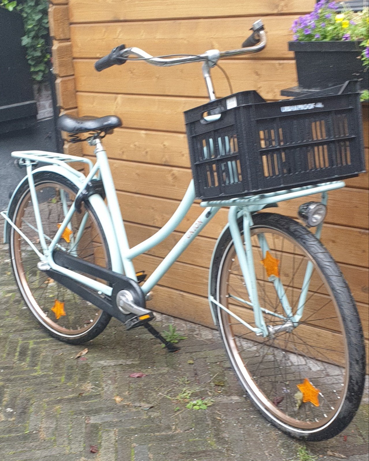 Damesfiets/Transport/"28/57cm/3v/Terugtraprem/Krat/Rijklaar, Fietsen en Brommers, Ophalen, Terugtraprem, Gebruikt, Versnellingen