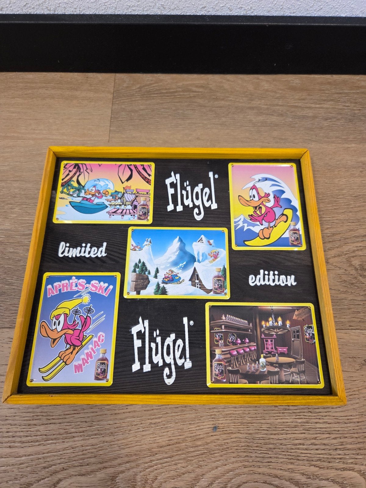 Flugel reclamebord, Ophalen of Verzenden, Gebruikt, Reclamebord