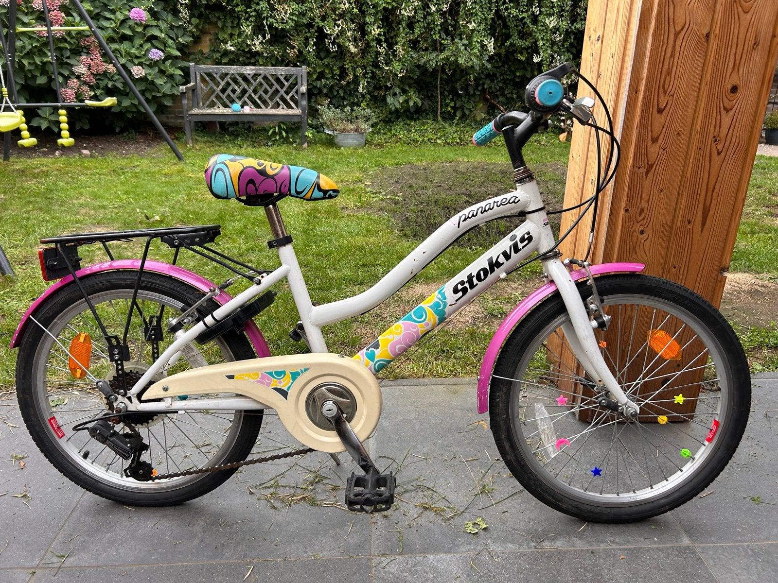 Stokvis meisjesfiets 6-8 jaar - 20 inch. alles werkt nog goe, Ophalen, Gebruikt, Velgrem, 20 inch of meer