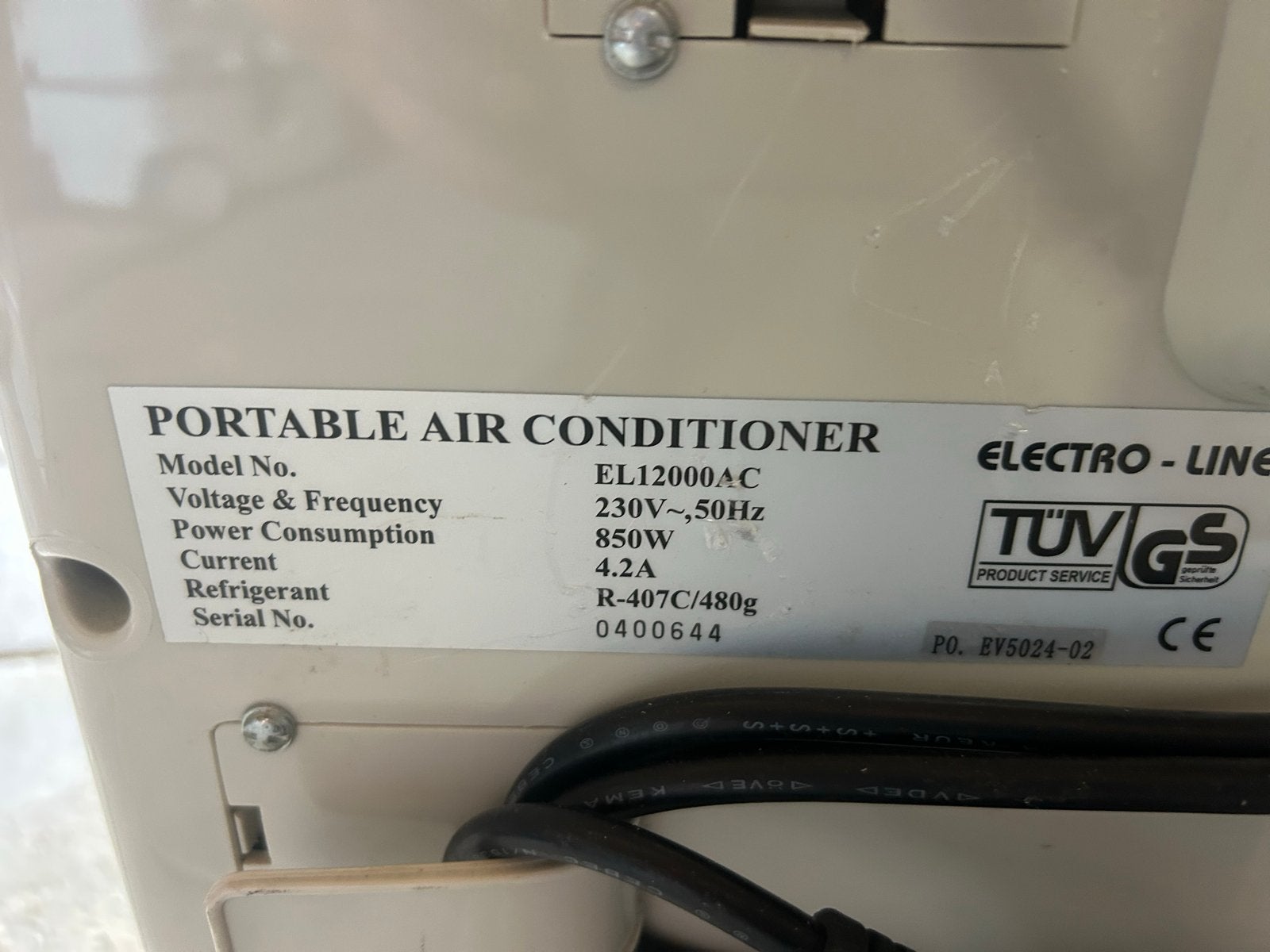 Mobiele Airconditioning Electro-Line EL12000AC, Ophalen, Gebruikt, Minder dan 60 m³, 3 snelheden of meer
