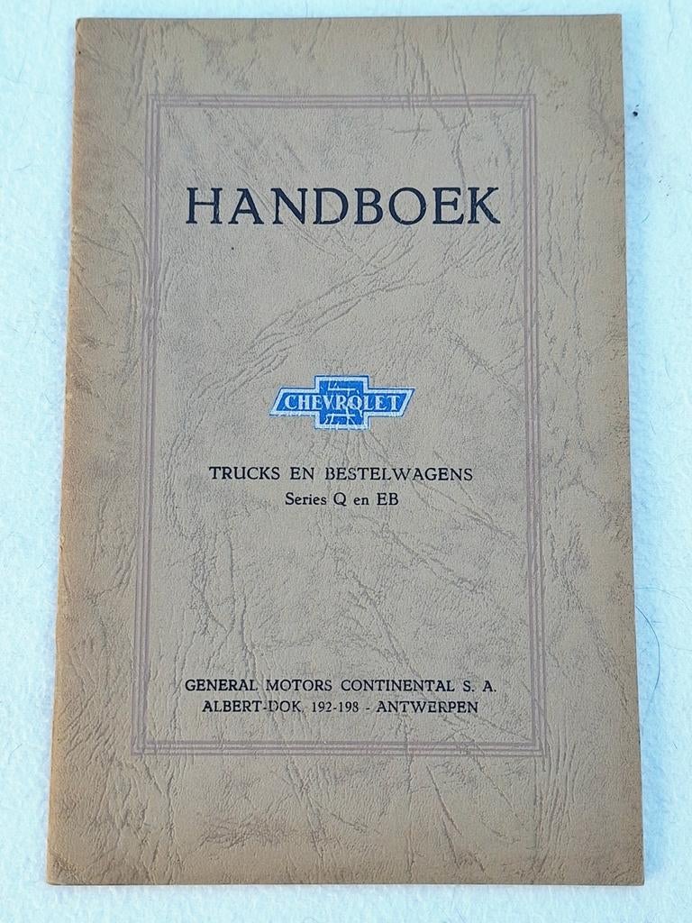 Chevrolet Trucks Handboek Serie Q en EB, Ophalen of Verzenden
