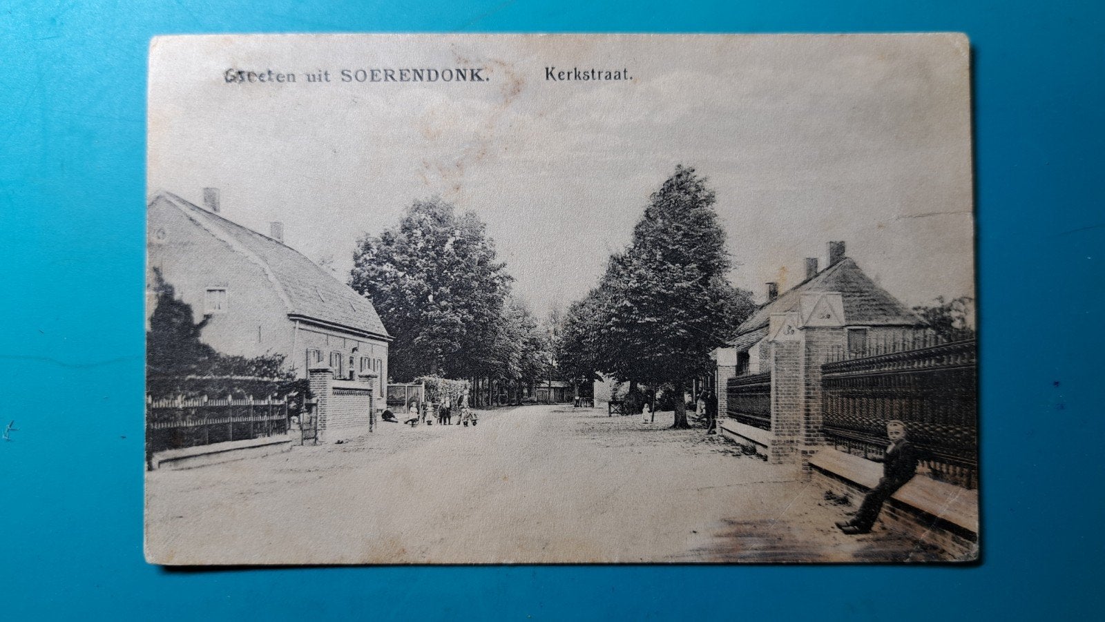 Soerendonk Kerkstraat 1914  militair verzonden, Verzamelen, Verzenden, Voor 1920, Gelopen, Noord-Brabant
