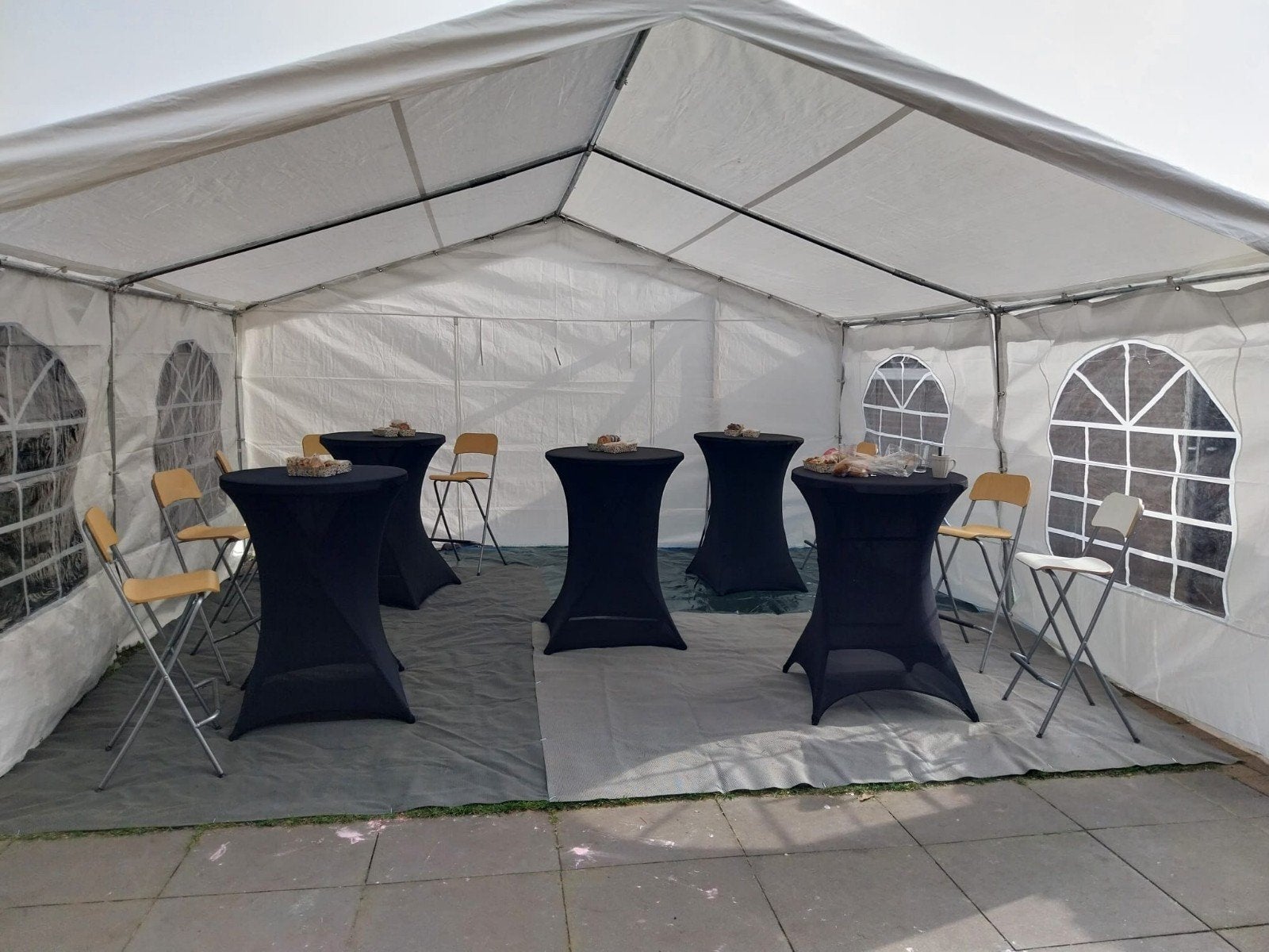 huren Partytent 5x5 m, PE 450, wit - Ideaal voor elk feest!, Gebruikt, Partytent, 4 tot 6 meter, 5 tot 8 meter