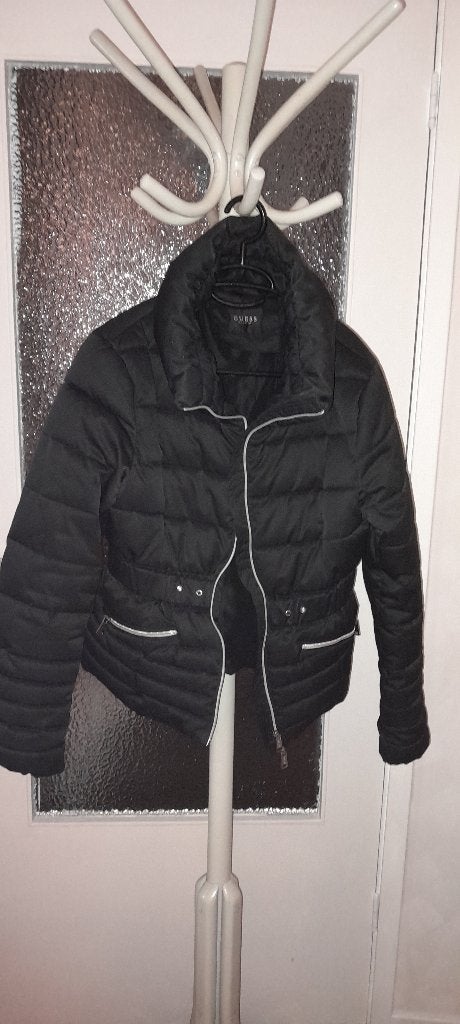Dames  Winter Jas, Guess, Zwart, Nieuw, Ophalen