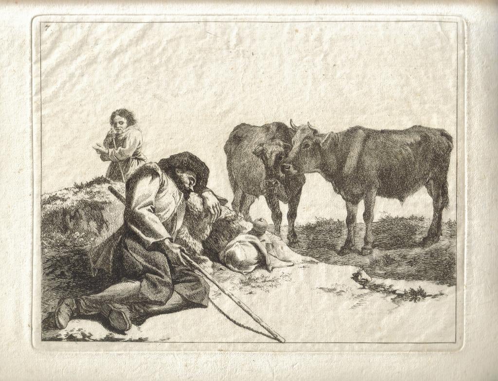 Francesco Londonio ets "Rustende Herder", Ophalen, Dagelijks leven, Ets, Origineel