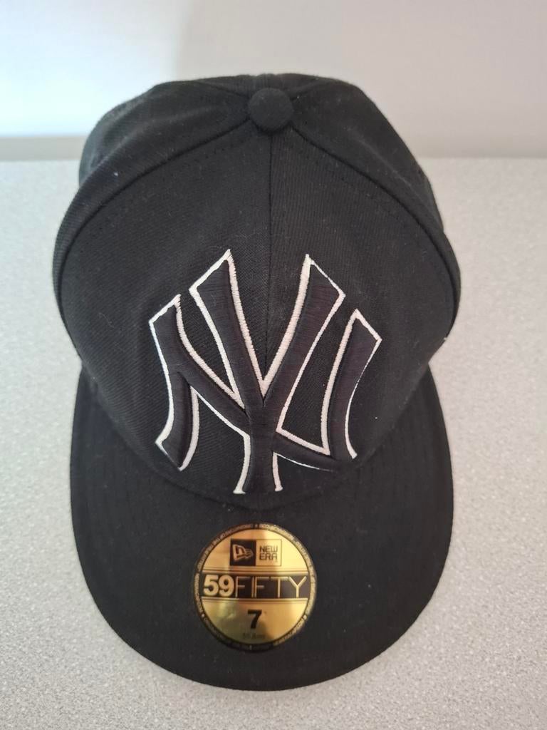 New Era NY Yankees pet zwart maat 7 (55.8 cm), Ophalen of Verzenden, Zo goed als nieuw