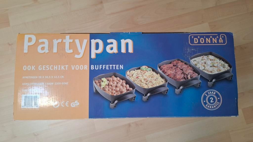Partypan electrisch voor bv buffetten, Ophalen, Zo goed als nieuw, 4 t/m 7 personen