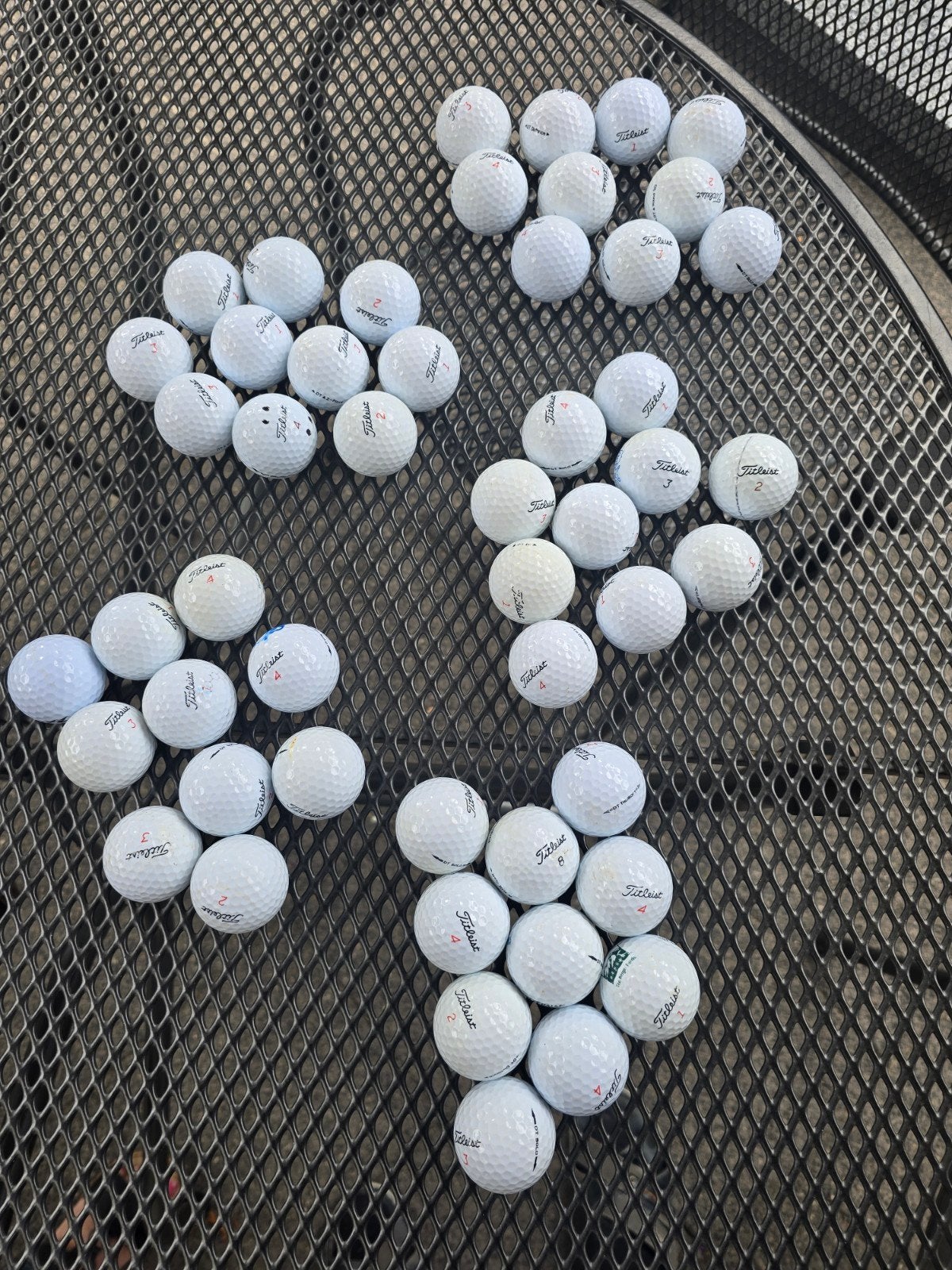 Golfballen Titleist 50 stuks mix, Ophalen of Verzenden, Gebruikt, Bal(len)