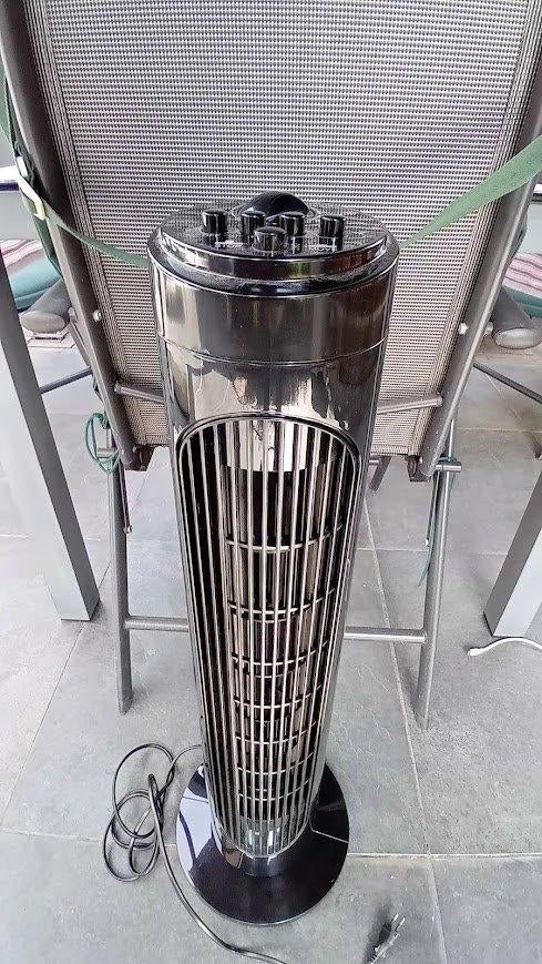 Silvercrest Toren ventilator - Zwart - Hoogte 76 cm - 50W, Ophalen, Gebruikt, Torenventilator