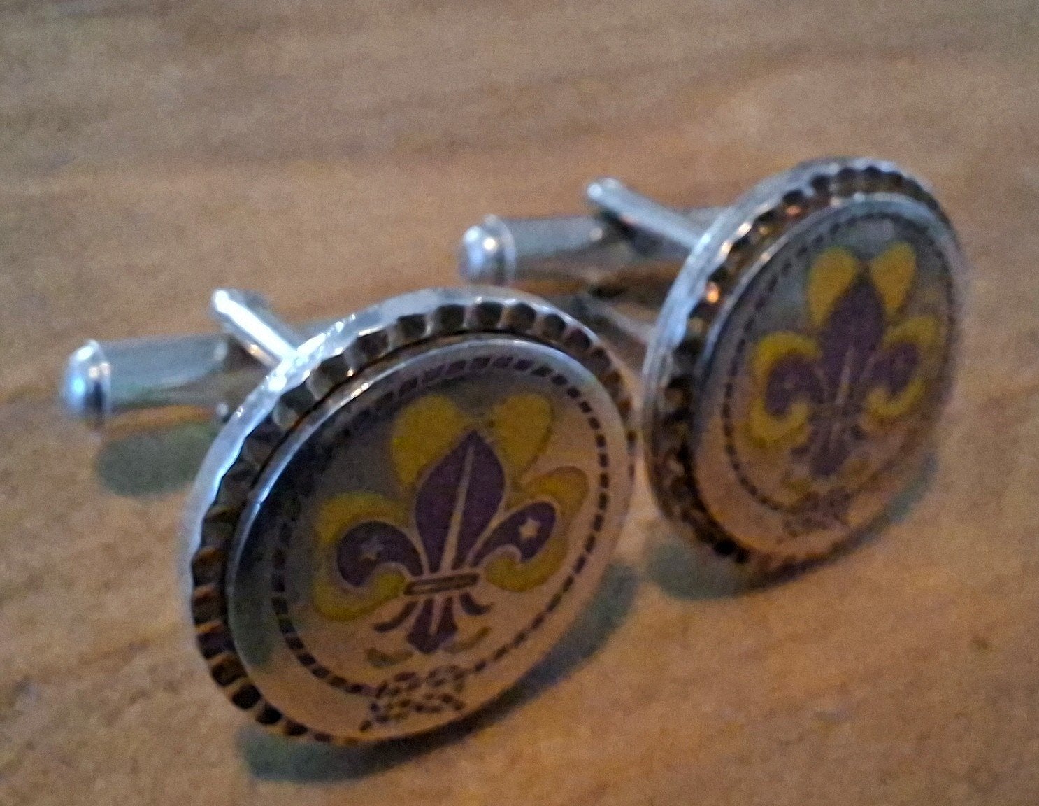 Scouting Nederland Manchetknopen 1982, Verzamelen, Ophalen of Verzenden, Zo goed als nieuw, Embleem, Speld of Insigne