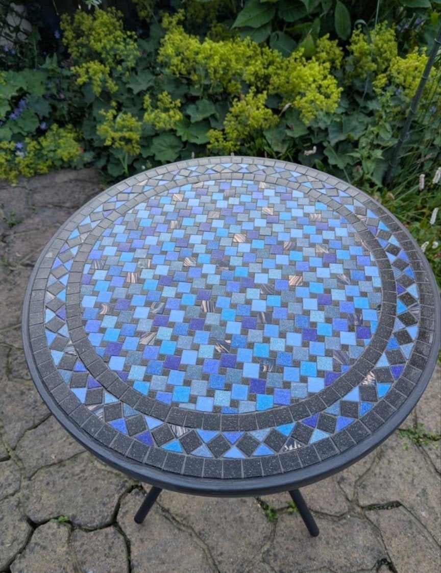 Uniek mozaïek bistrotafeltje voor binnen en buiten, Tuin en Terras, Tuintafels, Ophalen