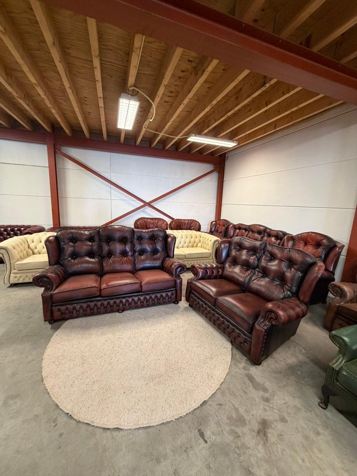 Chesterfield bankstel set 3+2 zits Suzanne Z.G.A.N., Ophalen of Verzenden